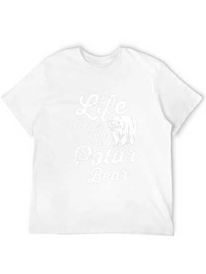 Camiseta Negra con Diseño de Oso Polar