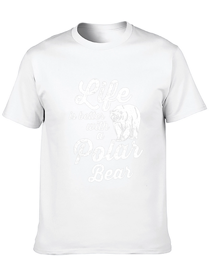 Camiseta Negra con Diseño de Oso Polar