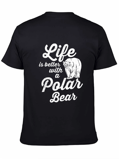 Camiseta Negra con Diseño de Oso Polar