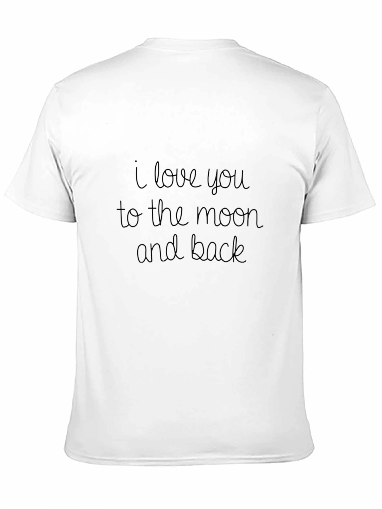 Camiseta Negra Te Amo Hasta la Luna y Vuelta