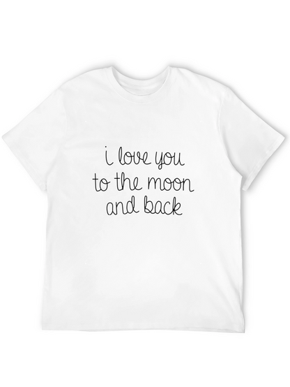Camiseta Negra Te Amo Hasta la Luna y Vuelta