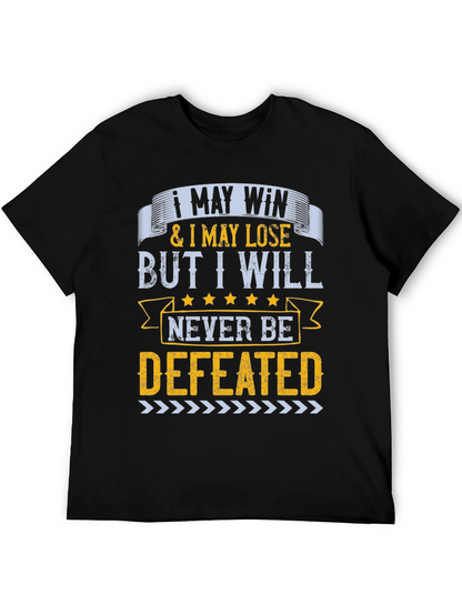 Camiseta Hombre Motivacional: Nunca Seré Derrotado