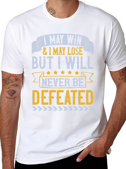 Camiseta Hombre Motivacional: Nunca Seré Derrotado