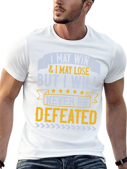 Camiseta Hombre Motivacional: Nunca Seré Derrotado