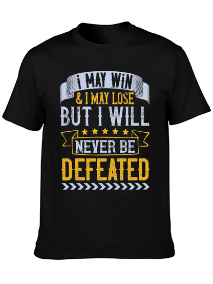 Camiseta Hombre Motivacional: Nunca Seré Derrotado