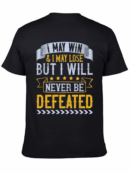 Camiseta Hombre Motivacional: Nunca Seré Derrotado