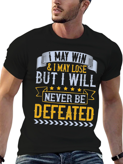 Camiseta Hombre Motivacional: Nunca Seré Derrotado