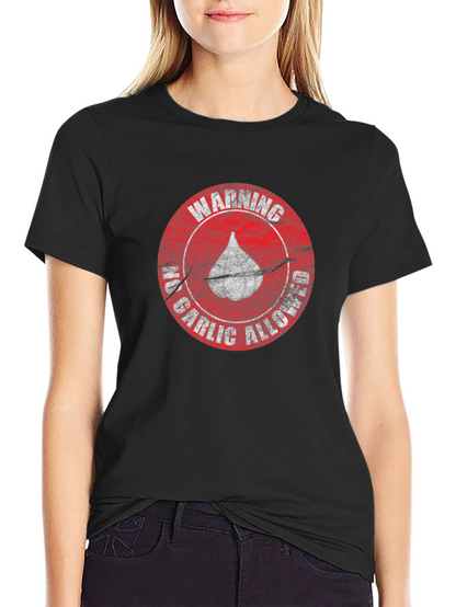Camiseta Negra - Advertencia: No Ajo