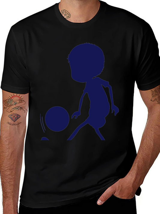 Camiseta Negra Niño Futbolista