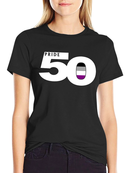 Camiseta Negra Asexual Pride 50