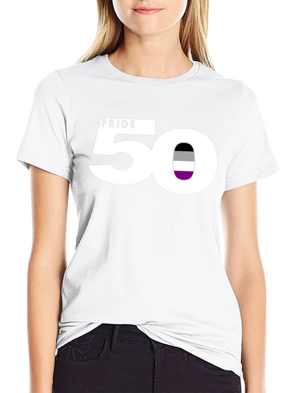 Camiseta Negra Asexual Pride 50