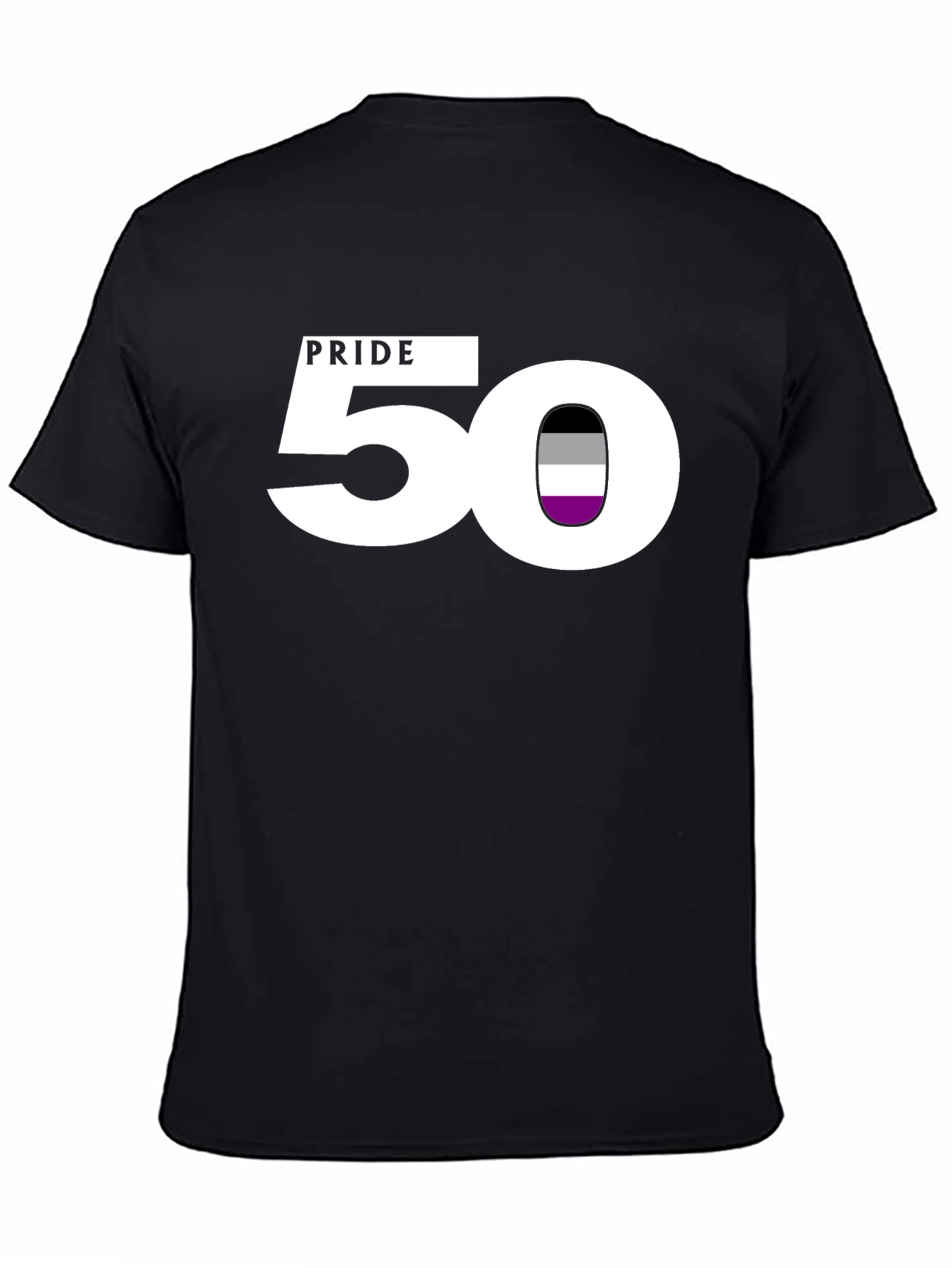 Camiseta Negra Asexual Pride 50