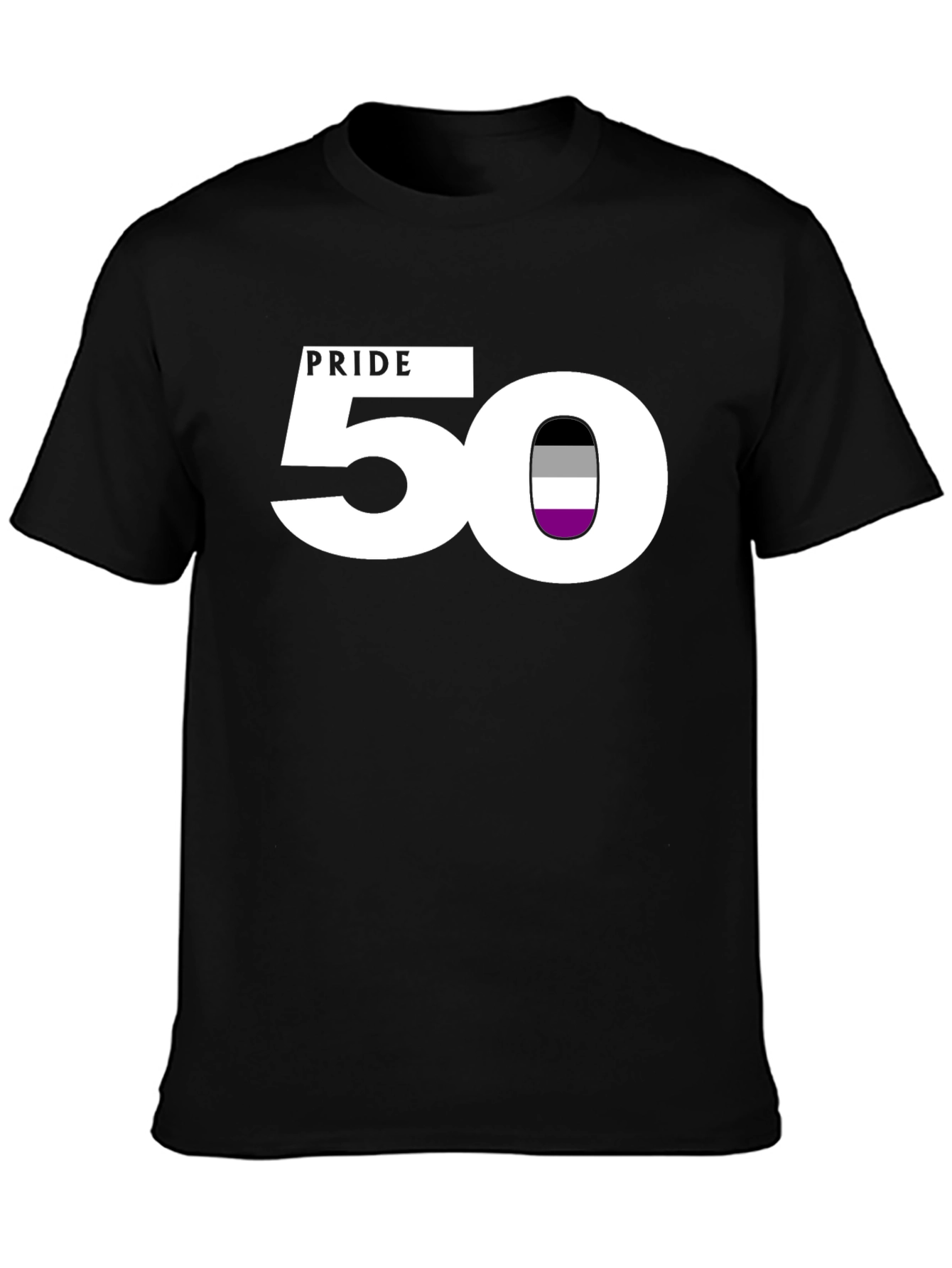 Camiseta Negra Asexual Pride 50
