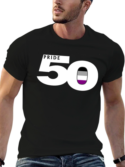 Camiseta Negra Asexual Pride 50