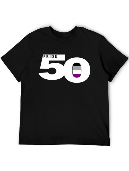 Camiseta Negra Asexual Pride 50
