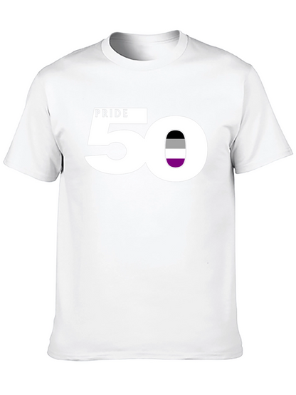 Camiseta Negra Asexual Pride 50