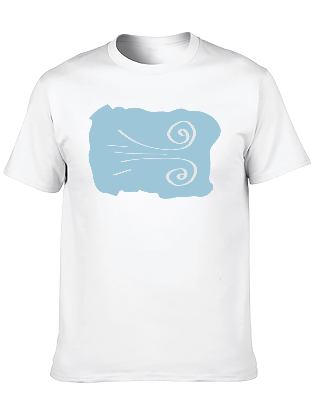 Camiseta Negra con Diseño de Viento Fresco