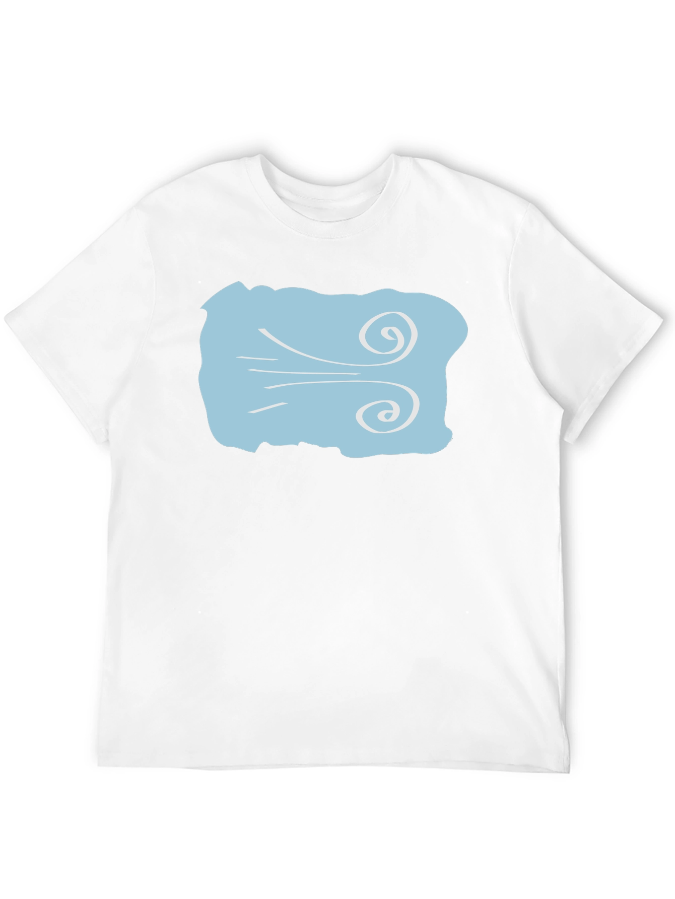 Camiseta Negra con Diseño de Viento Fresco