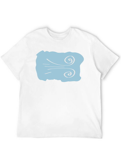 Camiseta Negra con Diseño de Viento Fresco