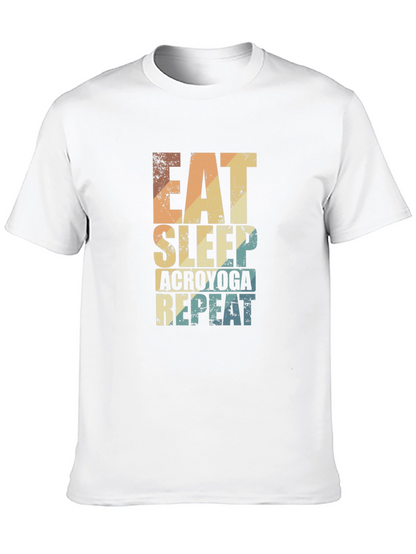 Camiseta Negra Acroyoga: Come Duerme Repite