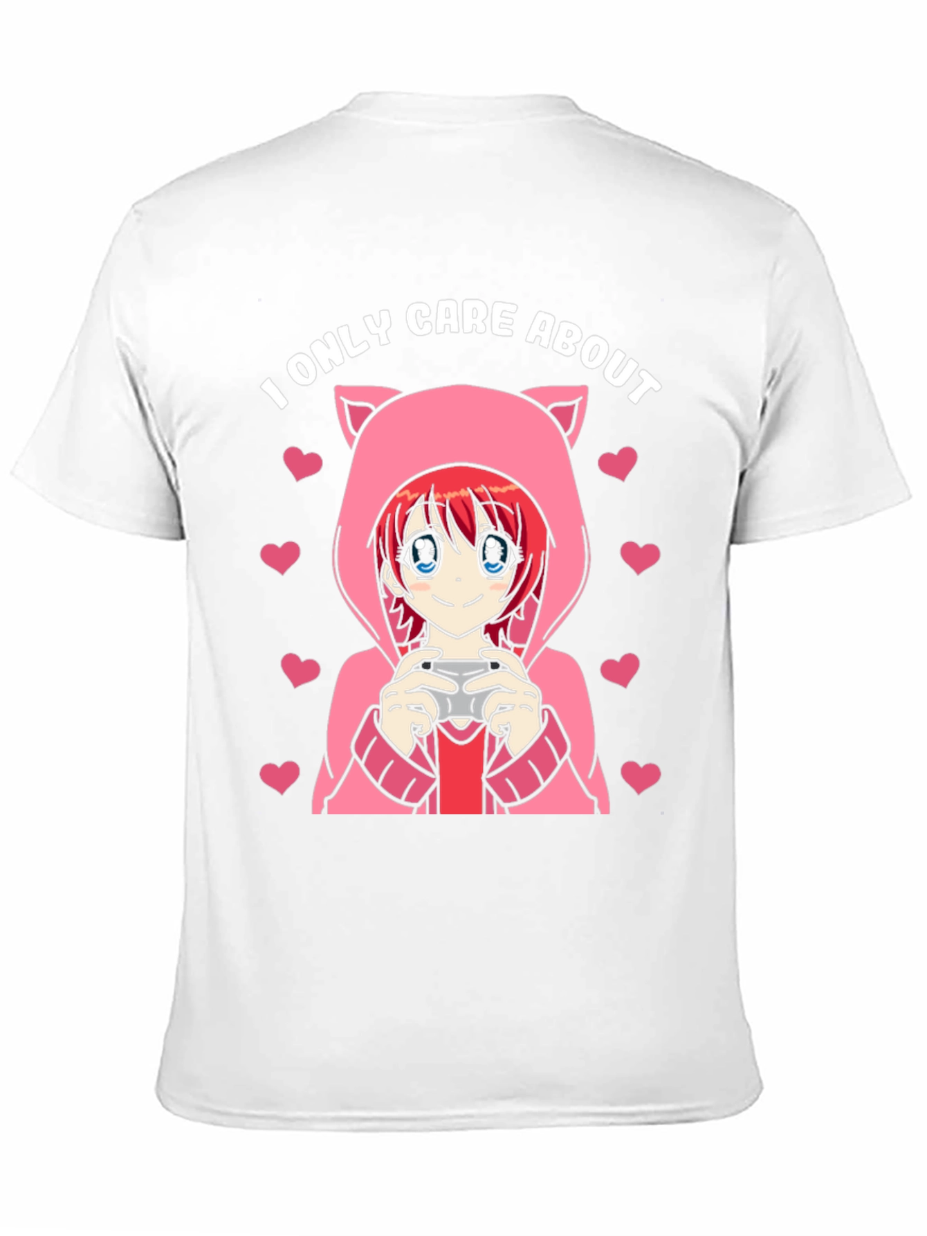 Camiseta Negra Solo Me Importa Anime Gamer