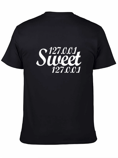 Camiseta Negra Sweet 127.0.0.1 Divertida