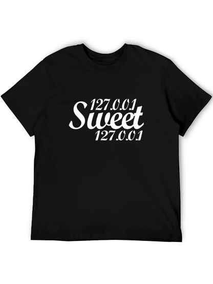 Camiseta Negra Sweet 127.0.0.1 Divertida