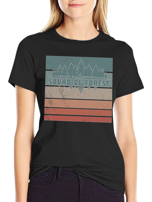 Camiseta Negra Sound of Forest Vintage
