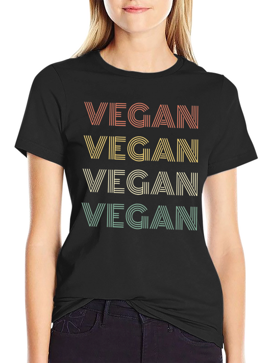 Camiseta Vegana Retro Rayas Vintage Algodón Unisex
