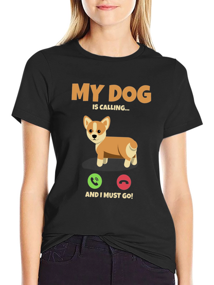 Camiseta Mi Perro Llama para Amantes de Mascotas