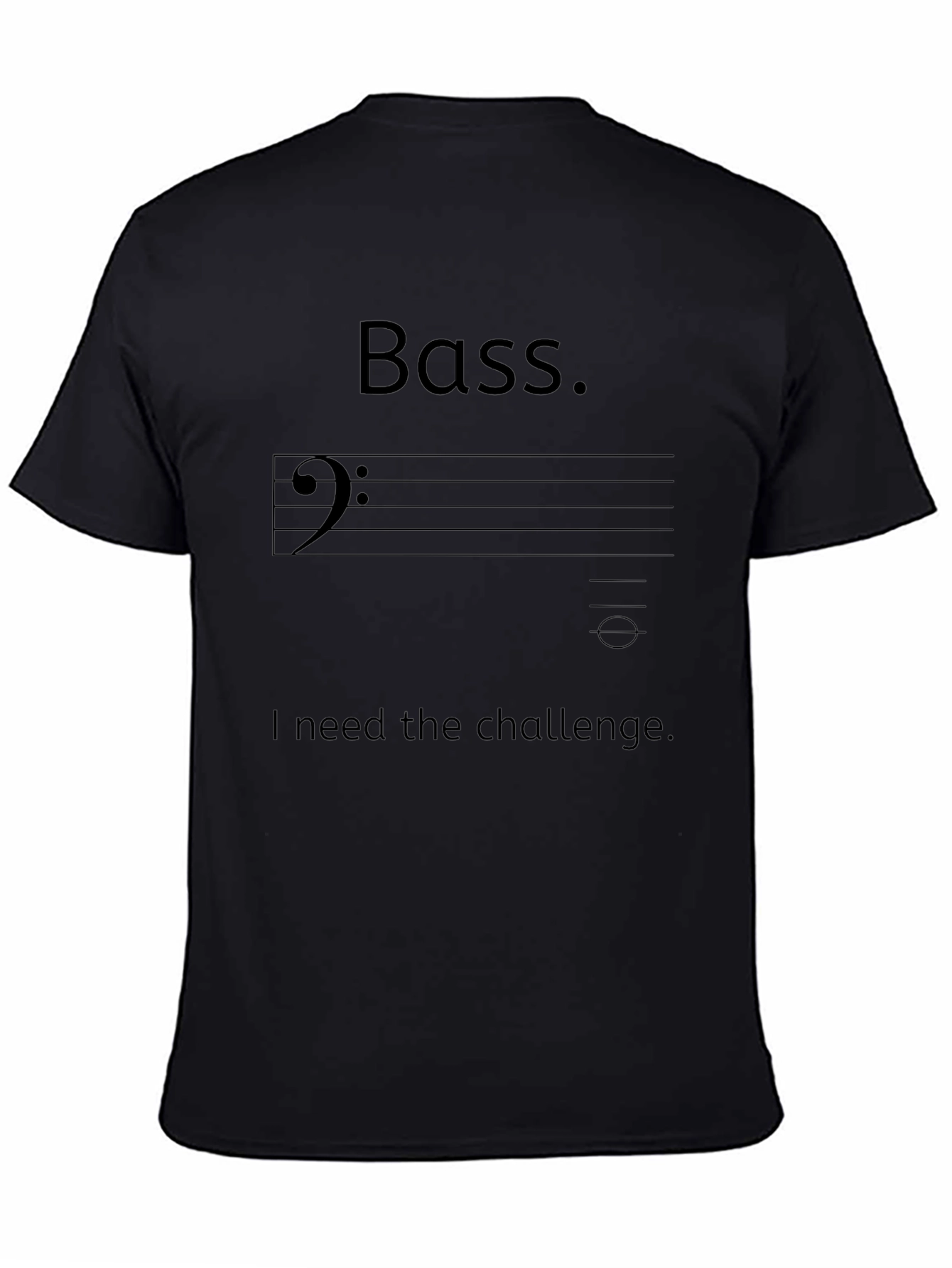 Camiseta Negra Bass. El Desafío para Músicos