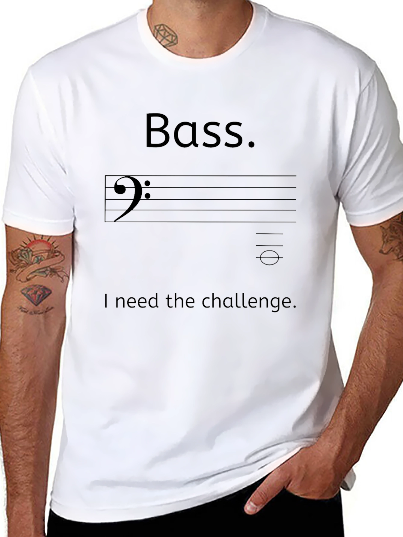 Camiseta Negra Bass. El Desafío para Músicos