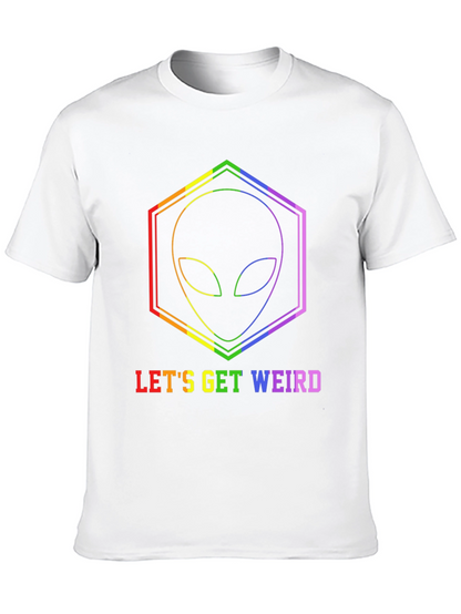 Camiseta Negra Alienígena LGBTQ Lets Get Weird