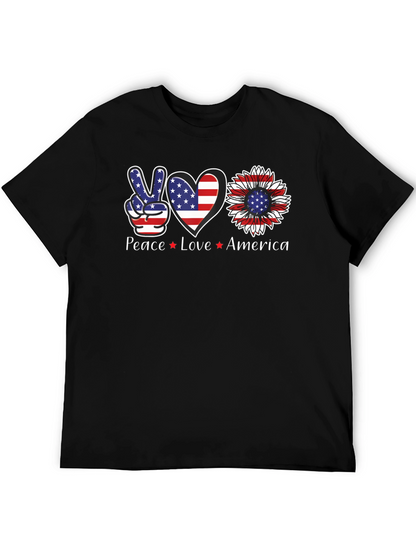 Camiseta Americana: Paz Amor USA