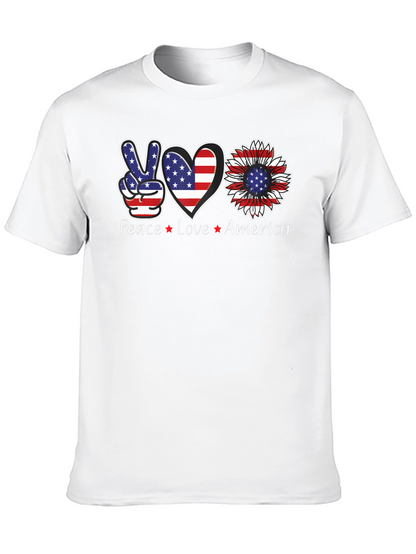 Camiseta Americana: Paz Amor USA