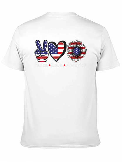 Camiseta Americana: Paz Amor USA