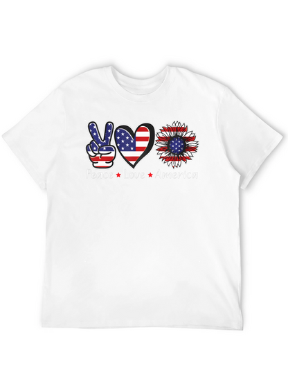 Camiseta Americana: Paz Amor USA