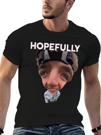 Camiseta Negra Humorística Hopefully