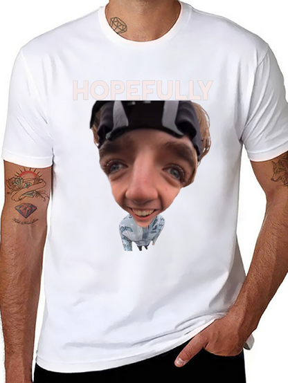 Camiseta Negra Humorística Hopefully