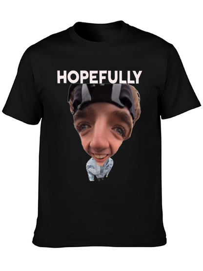 Camiseta Negra Humorística Hopefully