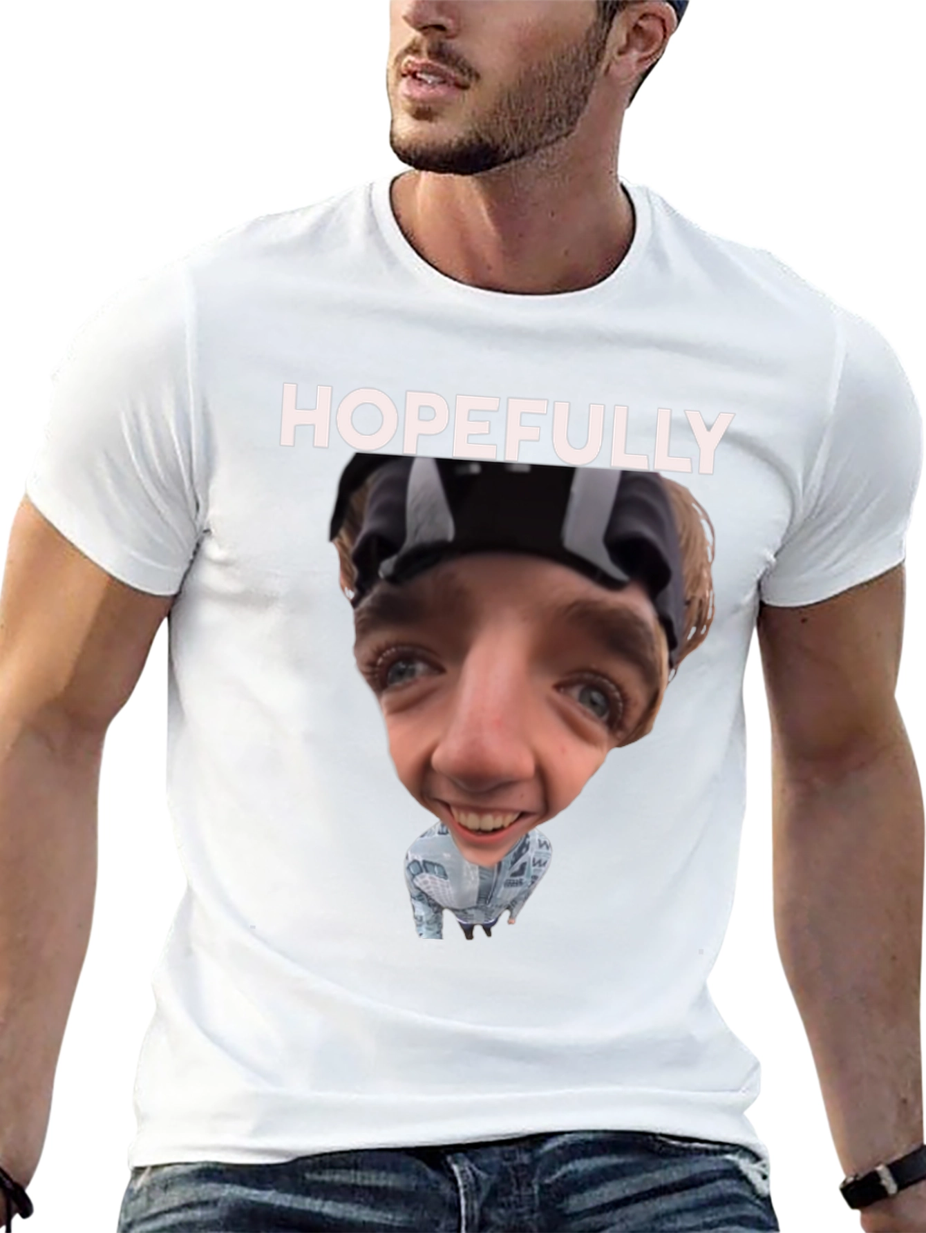 Camiseta Negra Humorística Hopefully