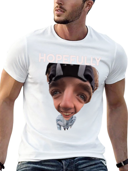 Camiseta Negra Humorística Hopefully