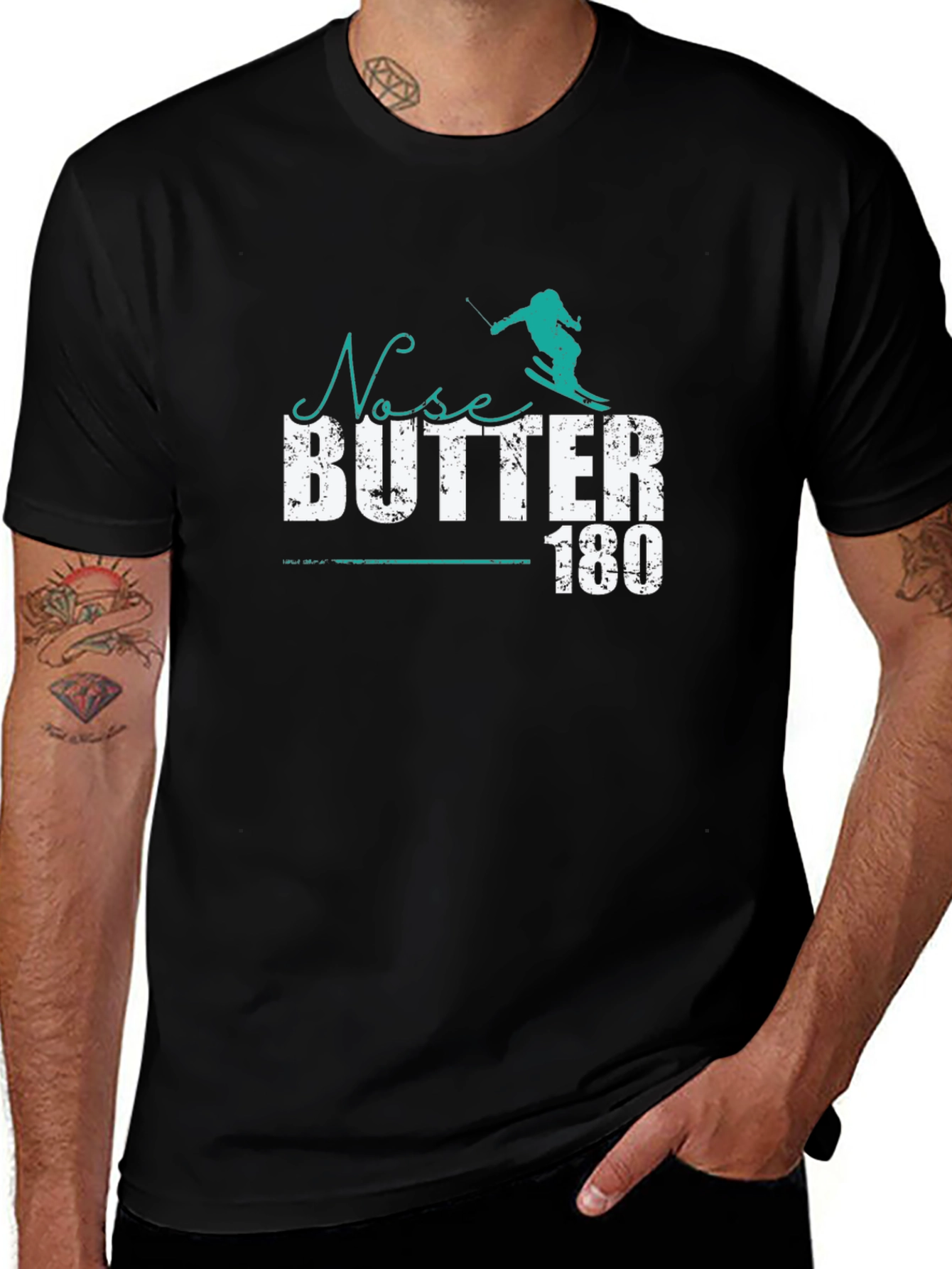 Camiseta Negra Ski Nose Butter 180