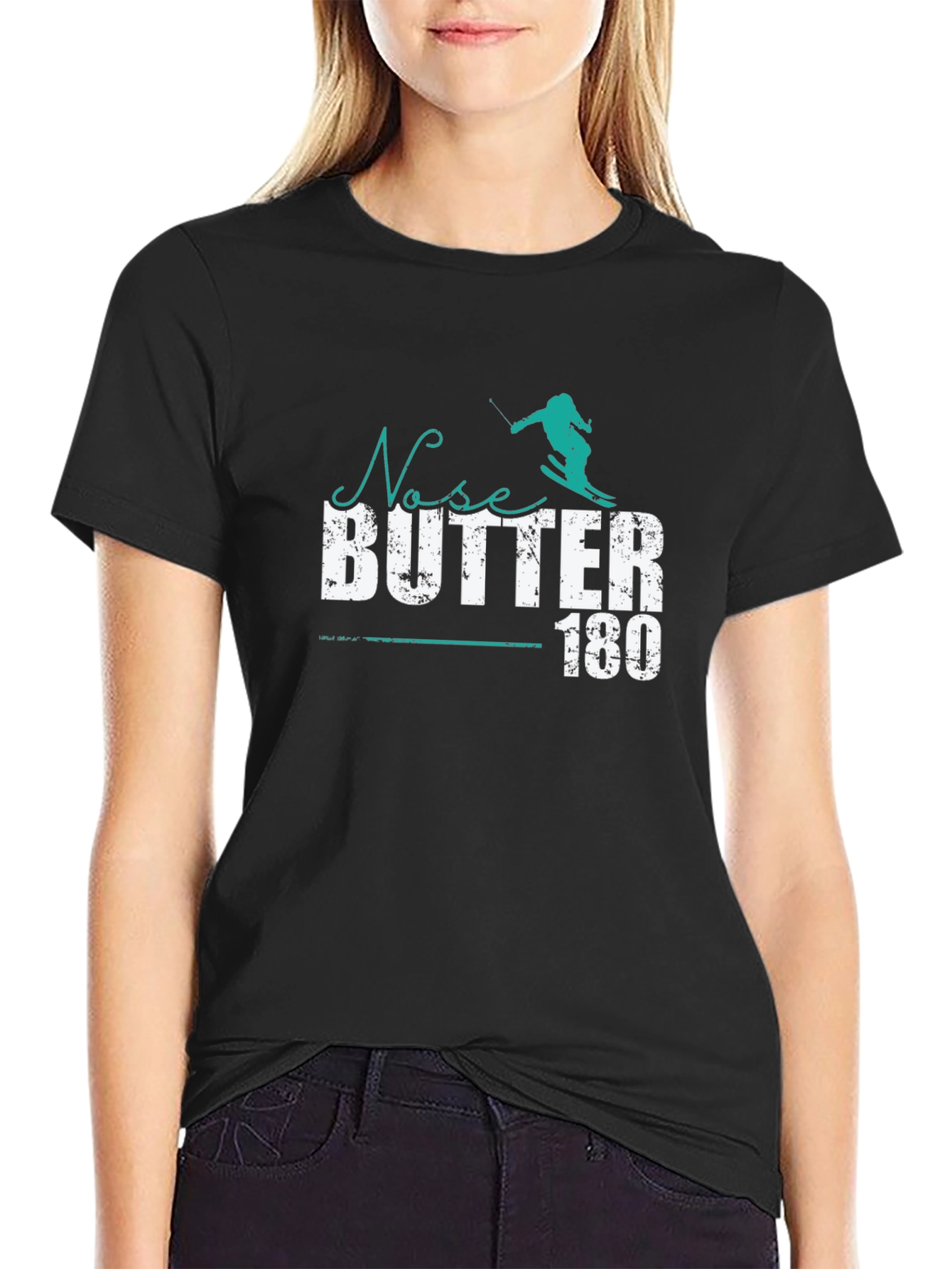 Camiseta Negra Ski Nose Butter 180