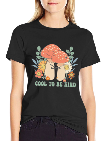 Camiseta Negra: Setas Amistosas