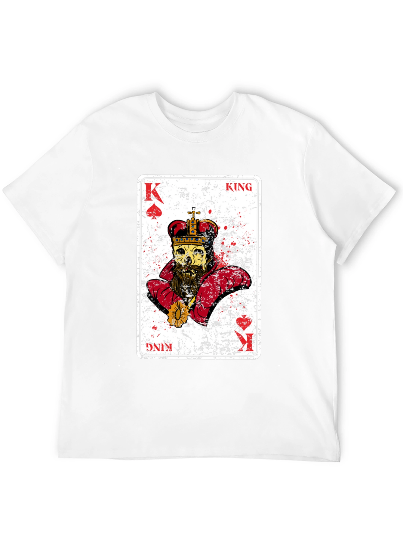 Camiseta Negra Rey Esqueleto Baraja