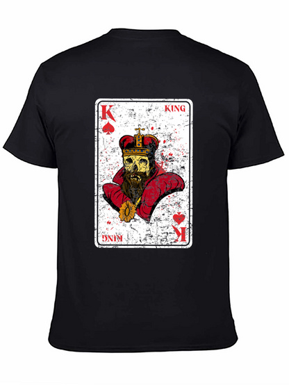 Camiseta Negra Rey Esqueleto Baraja