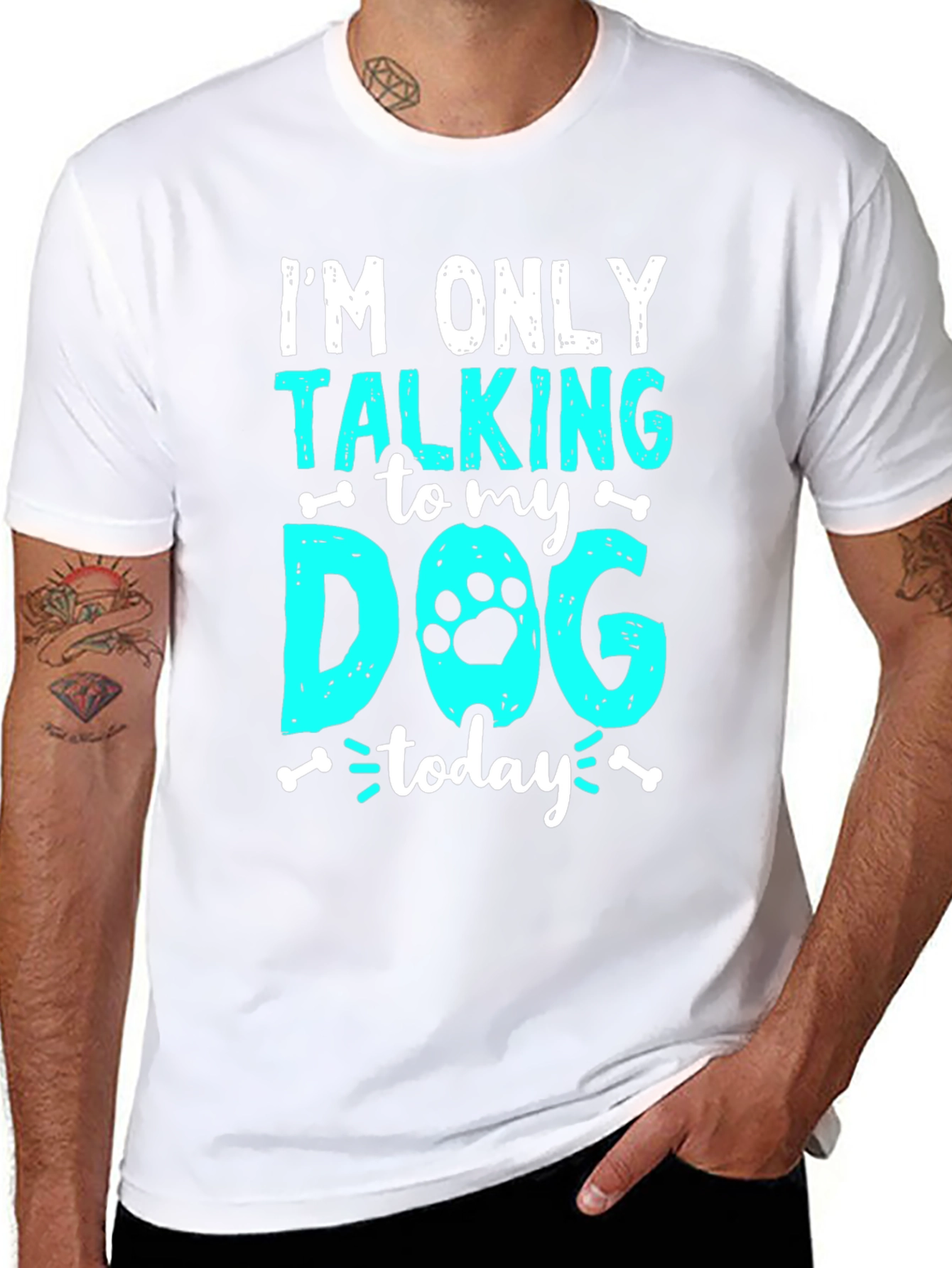 Camiseta Negra: Solo Hablo con Mi Perro Hoy