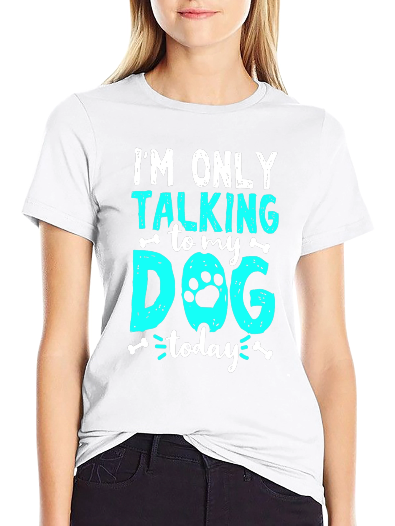 Camiseta Negra: Solo Hablo con Mi Perro Hoy