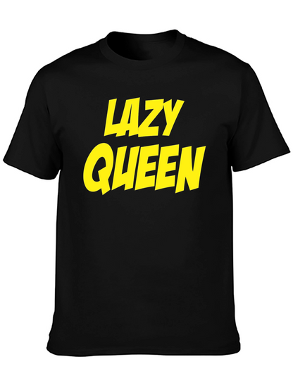 Camiseta Negra Lazy Queen para Hombre